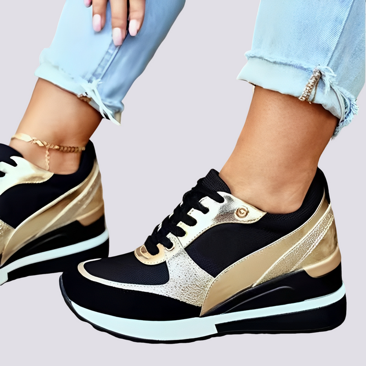 Georgia Pavilion Platform Sneakers – Gold