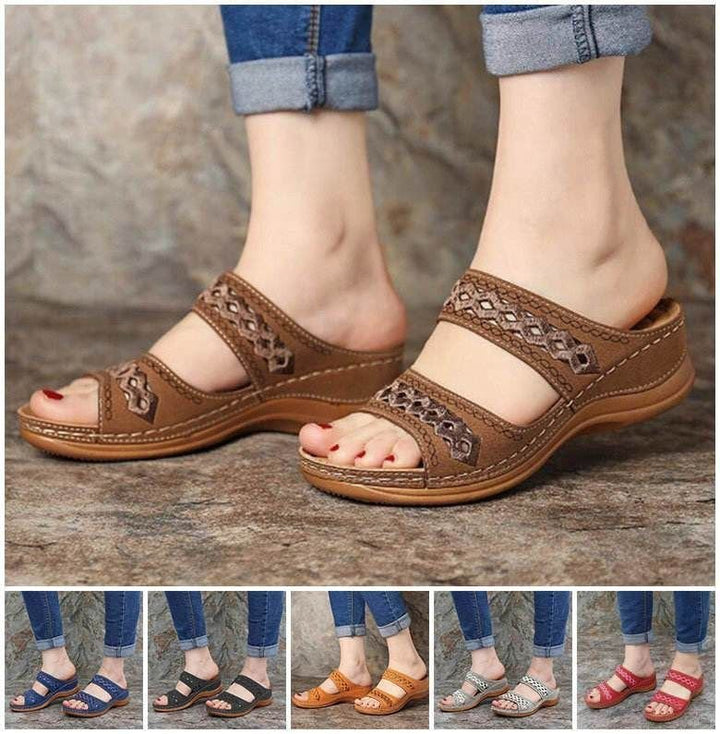 Clara Glade Embellished Sandals by Doramela