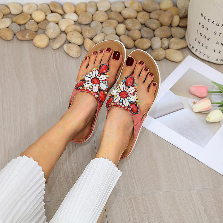 Isla Minuet Embellished Sandals by Doramela