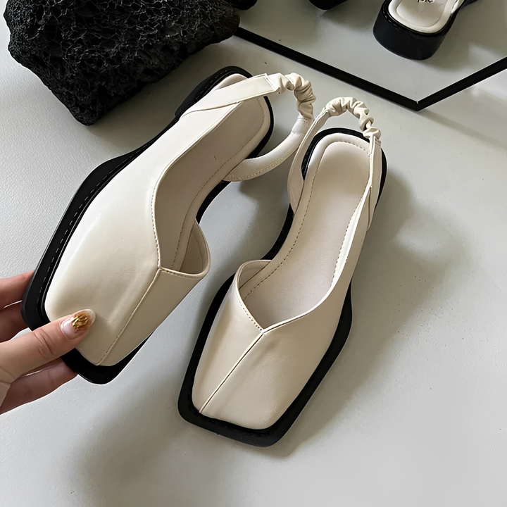 Kelsey Pavilion Slingback Ballet Flats – Beige