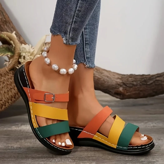Celeste Dove Heeled Sandals by Doramela
