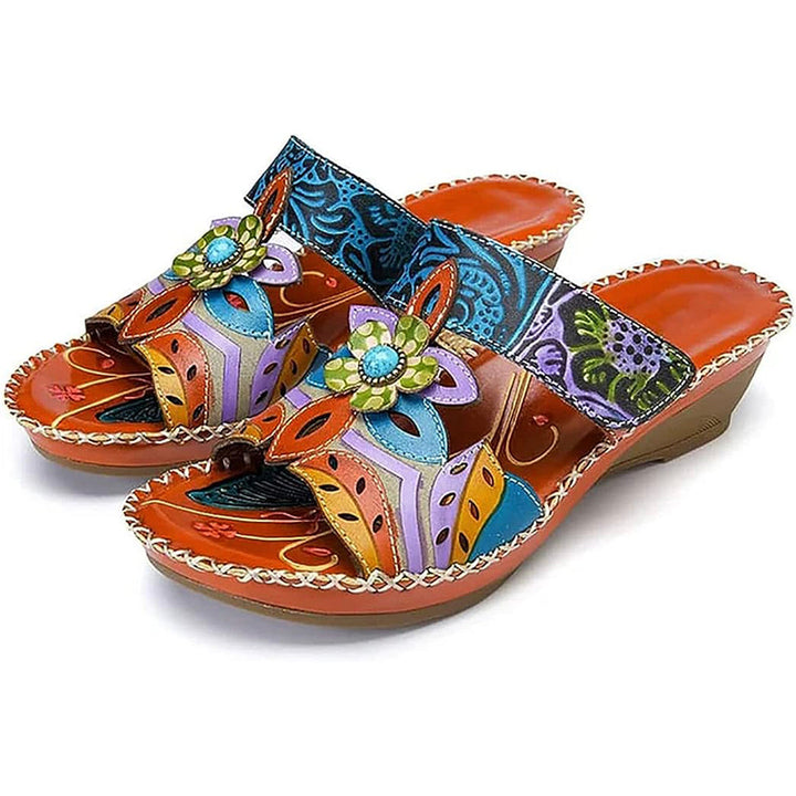 Celeste Minuet Wedge Sandals by Doramela