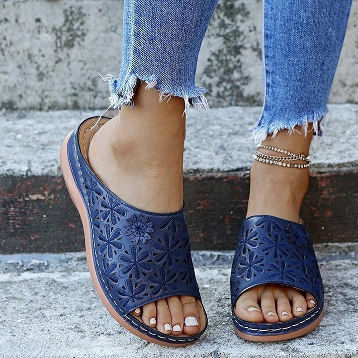 Arielle Dove Embellished Sandals by Doramela