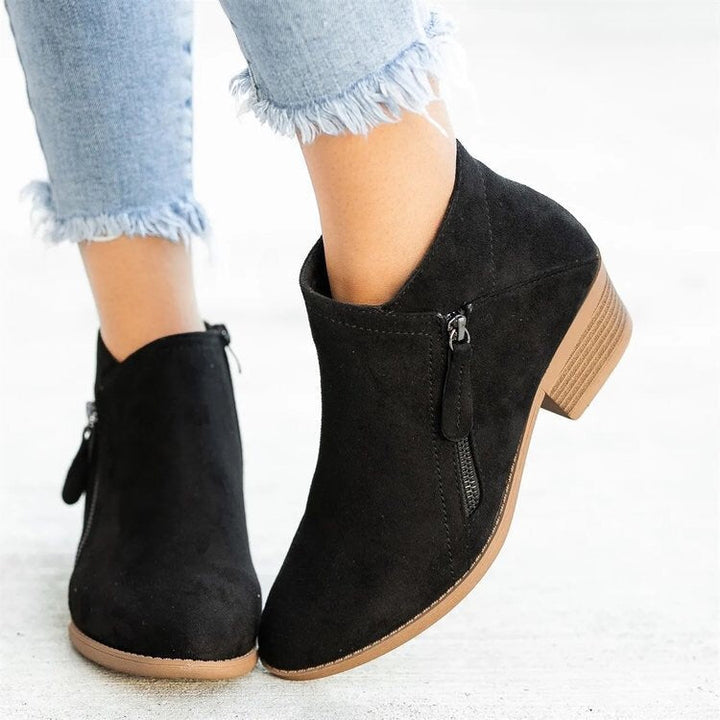 Penny Serenade Heeled Ankle Boots by Doramela