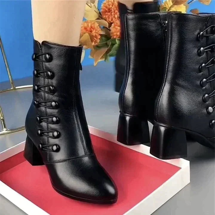 Sadie Fable Lace-Up Ankle Boots by Doramela