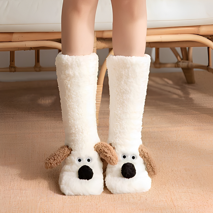 Dahlia Veranda Indoor Slippers – White