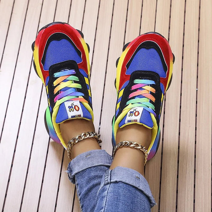 Blair Peony Platform Sneakers – Blue