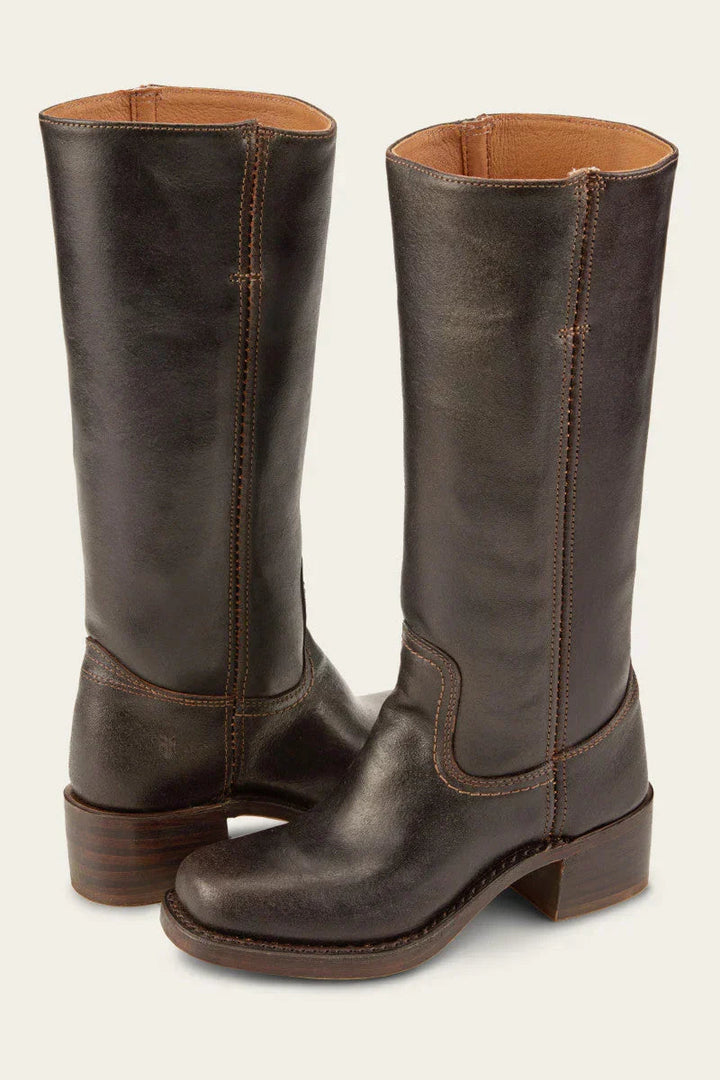 Rowan Gardenia Knee-High Boots – Dark Brown