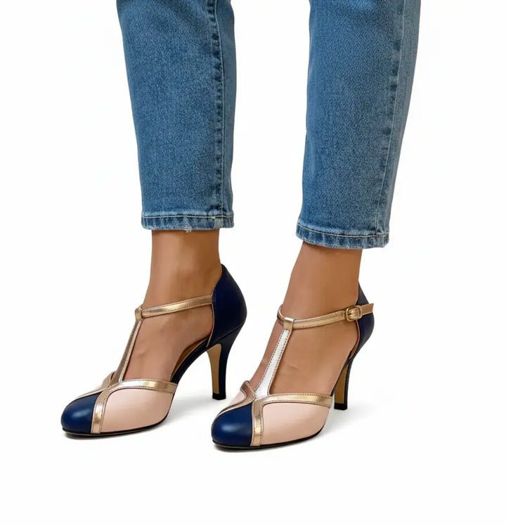 Leighton Lantern Pumps – Blue