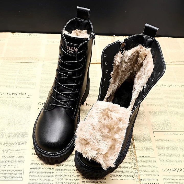 Brielle Lantern Ankle Boots – Black