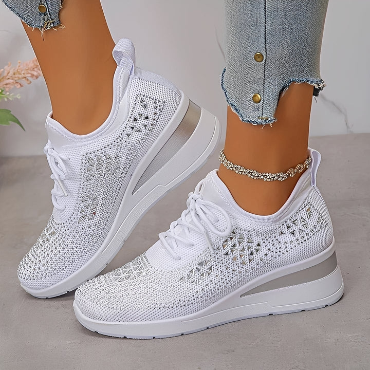 Holly Gardenia Platform Sneakers – White