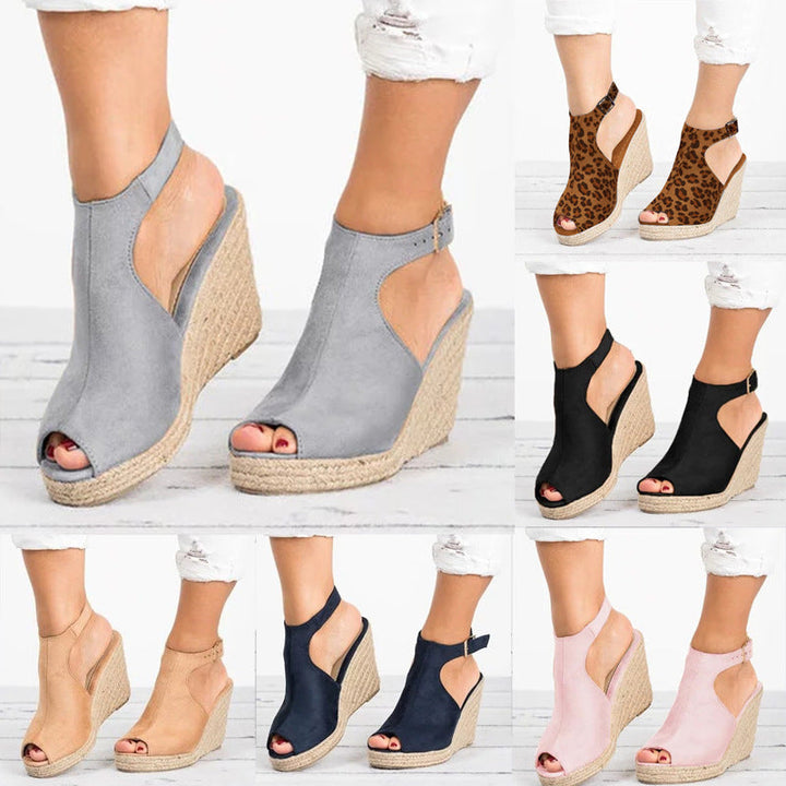 Hallie Dove Wedge Sandals by Doramela