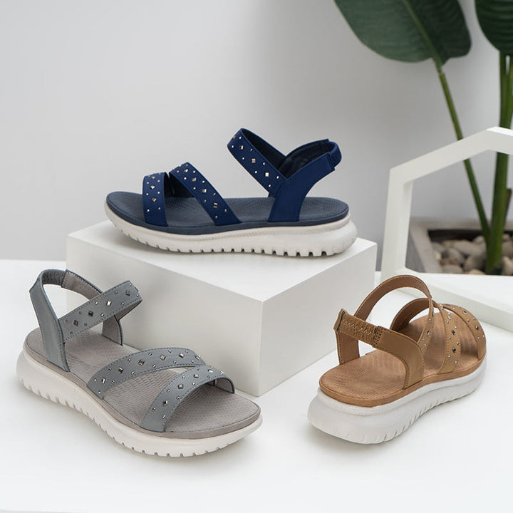 Molly Dove Embellished Sandals by Doramela