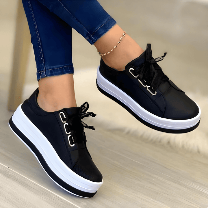 Hadley Lantern Platform Sneakers – Black