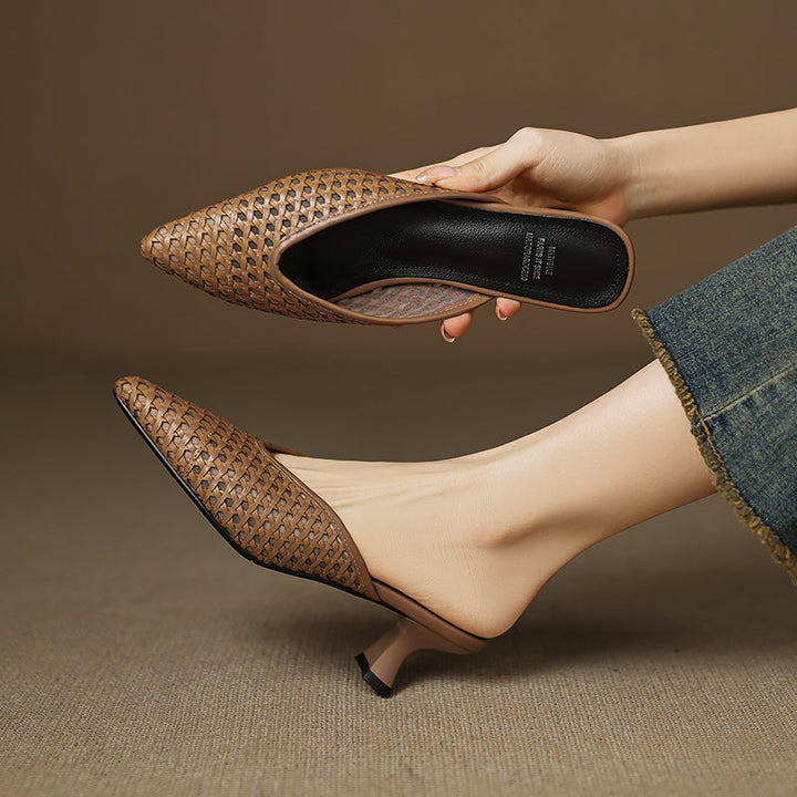 Kit Glade Heeled Mules by Doramela