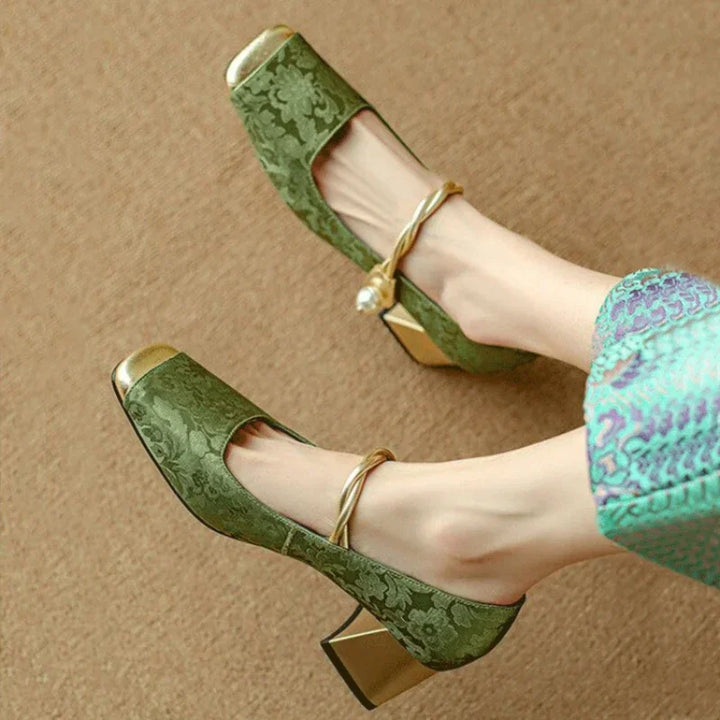 Della Minuet Block-Heel Pumps by Doramela