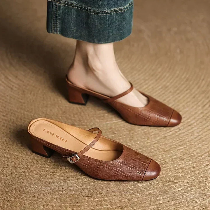 Molly Minuet Heeled Mules by Doramela