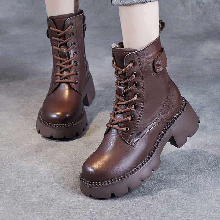 Camille Glade Lace-Up Boots by Doramela