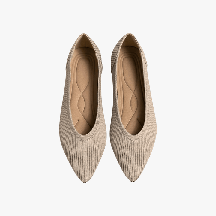 Brenna Lantern Ballet Flats – Beige