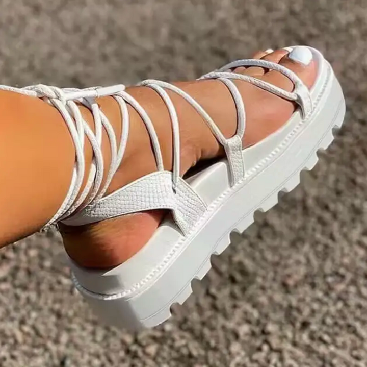 Naomi Glade Lace-Up Sandals by Doramela