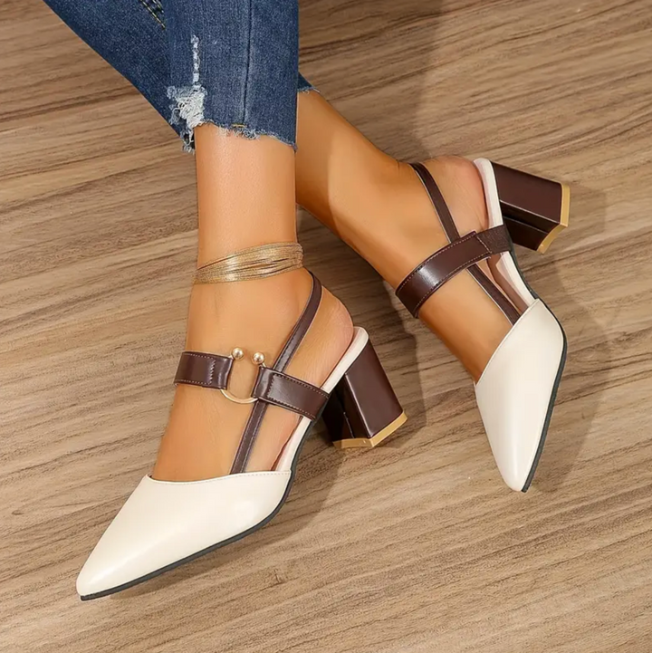 Aster Serenade Buckle Slingback Pumps by Doramela