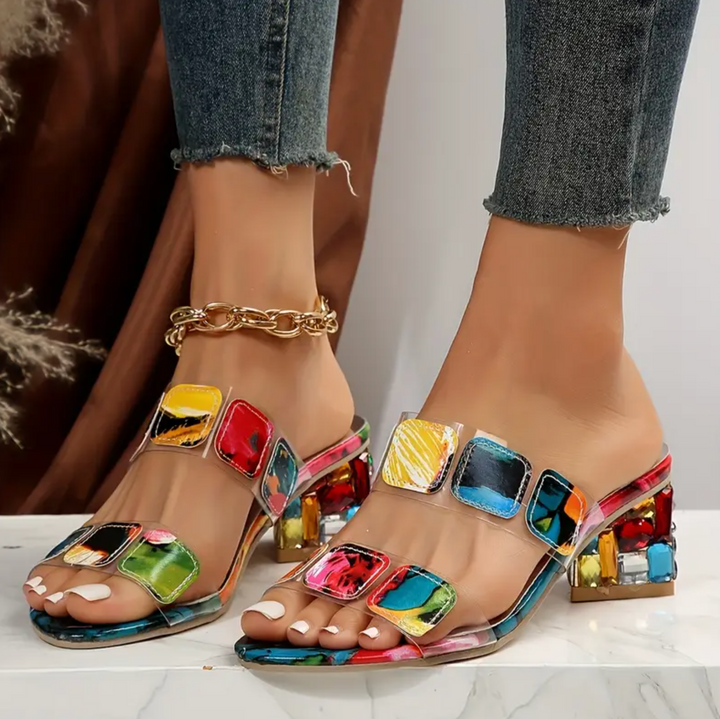 Skye Starling Heeled Sandals by Doramela