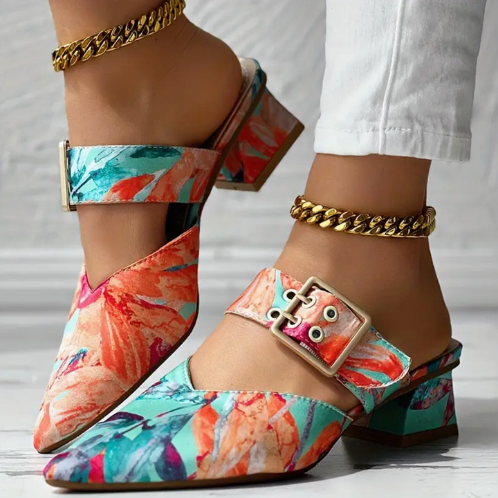 Isla Serenade Floral Slingback Pumps by Doramela
