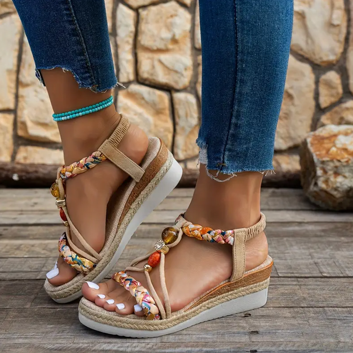 Celia Fable Wedge Sandals by Doramela