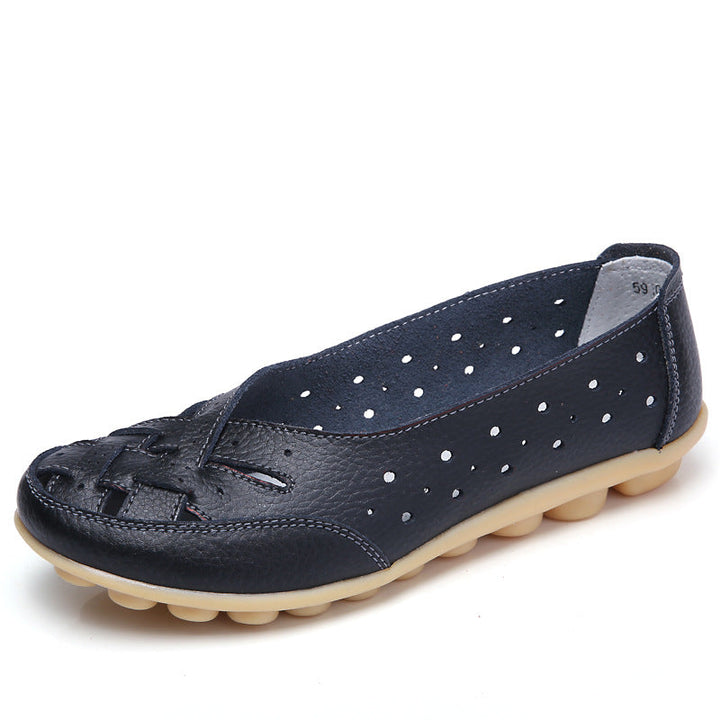 Dahlia Lantern Ballet Flats – Black