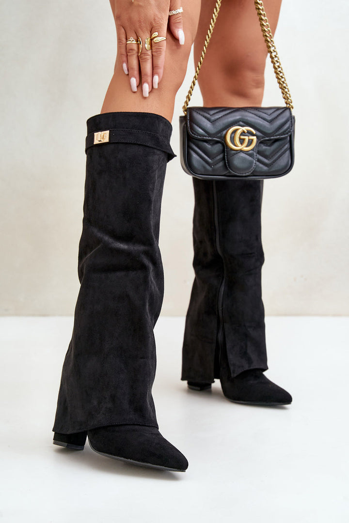 Blair Gardenia Knee-High Boots – Black