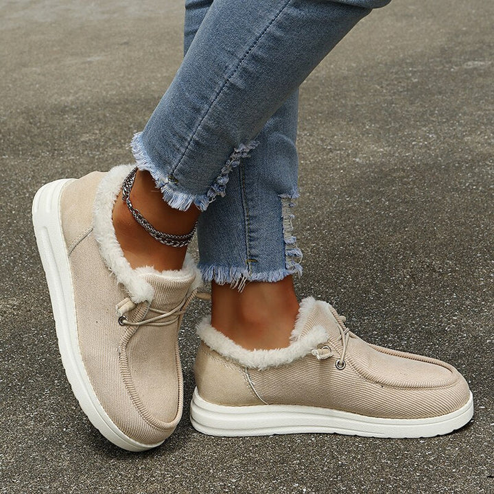 Imogen Dove Lined Moccasins by Doramela