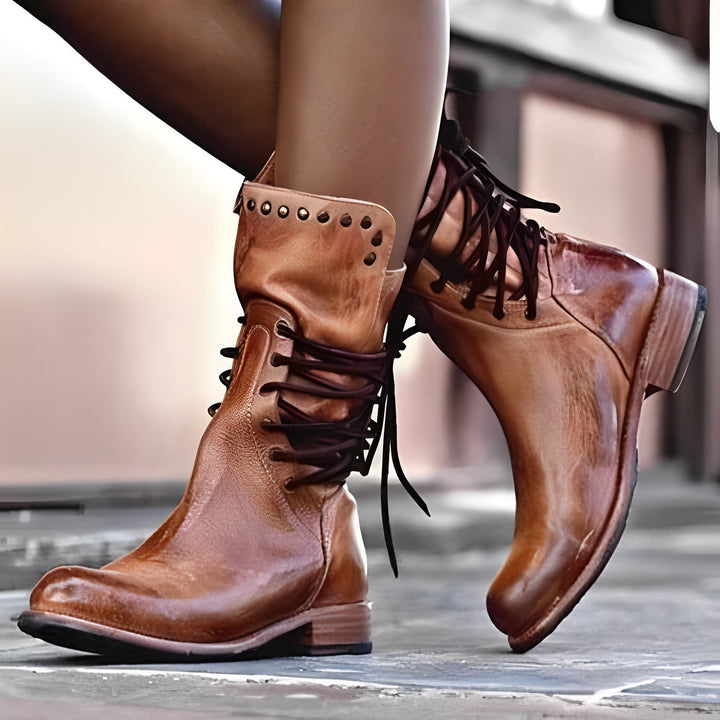 Harlow Veranda Ankle Boots – Brown