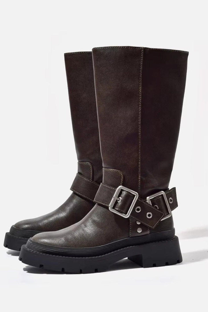 Hayden Linnet Knee-High Boots – Brown