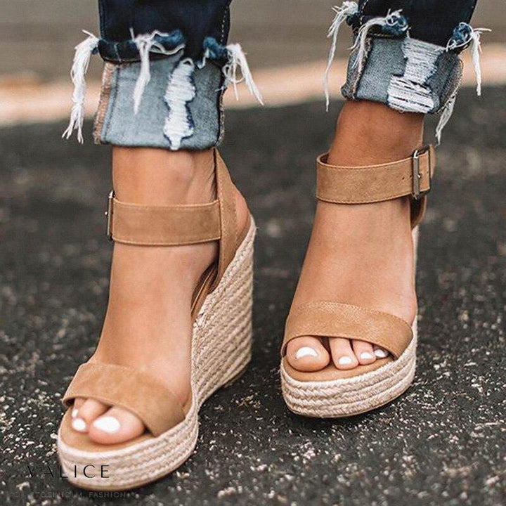 Brooklyn Veranda Wedge Pumps – Brown