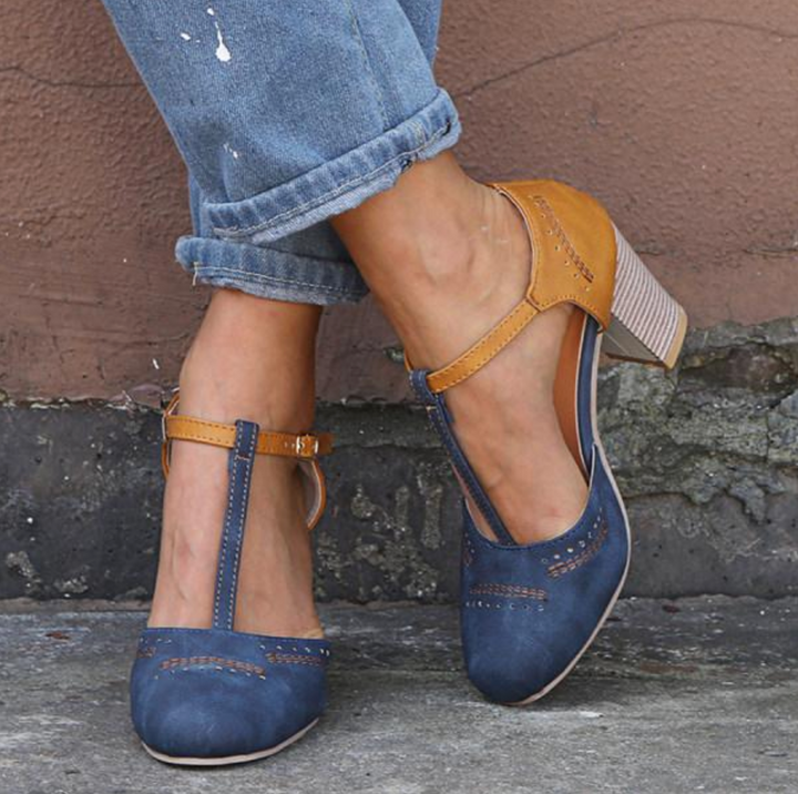 Hazel Dove T-Strap Pumps by Doramela